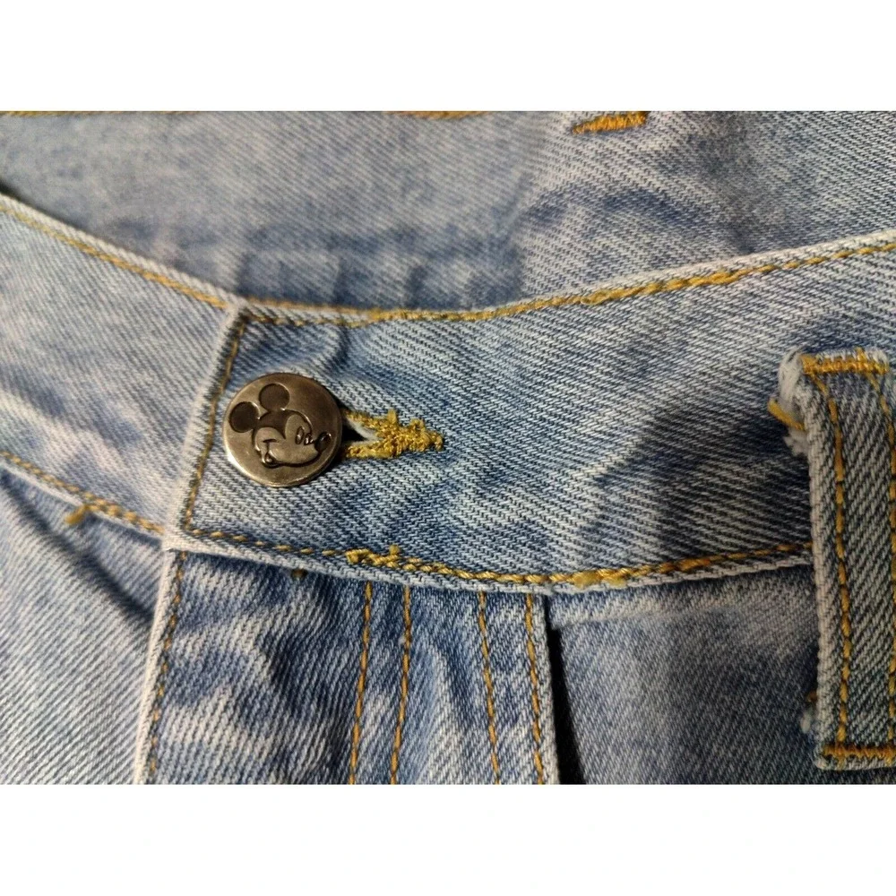 Vintage Mickey Unlimited Denim Shorts Adult Medium Disney Jerry Leigh Embroider‎
